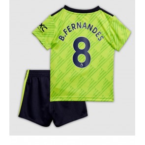 Manchester United Bruno Fernandes #8 Tredjedraktsett Barn 2022-23 Kortermet (+ Korte bukser)